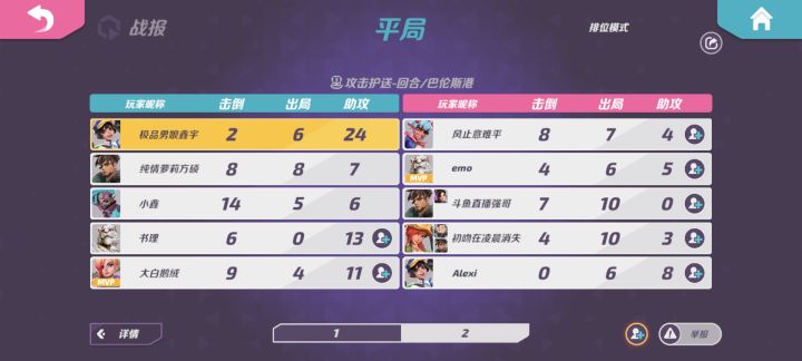 头一次平局截图