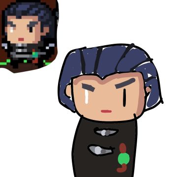 几分钟瞎画的，画得不咋滴，但想想如果就用这些画给同人文配插图还是可取😗