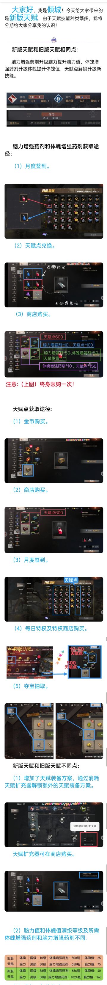 [天赋篇]～新版本天赋(一)