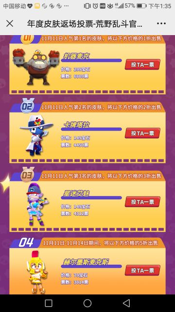 关于这次皮肤折扣投票的一些建议