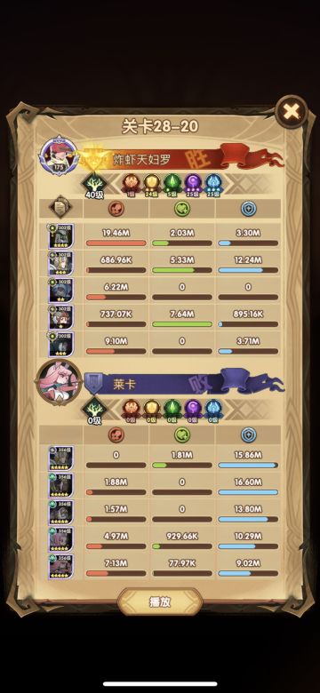 女妖中后期部分卡关攻略（目前29章）