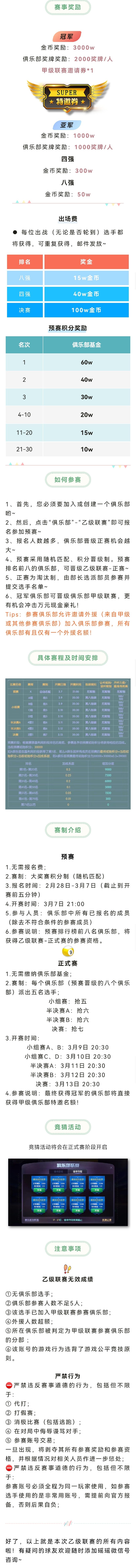 俱乐部乙级联赛细则截图