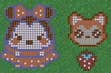 喜欢这种可爱萌物图案的，可以微博搜“像素画”，只能帮到这了。