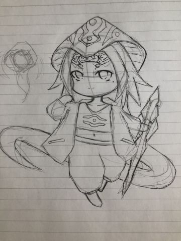 终于放假了……好久没画过画了……