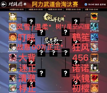 第十五届（一服）阿力武道会16强运动员表（回复心仪冠军参与抽奖）