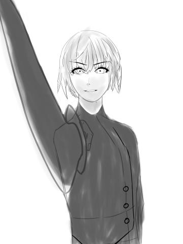 少有的白天画草稿（）