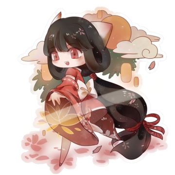 终于又画忍忍忍了！！是送给朋友的神乐～