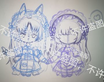 草稿画了一个参加活动的？感觉这个根本不可能过，唉，不过就当我画着玩好了，嘿嘿(º﹃º )