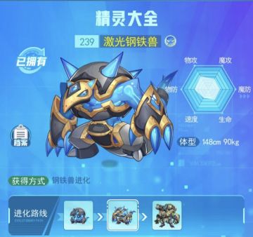 精灵图鉴--激光钢铁兽