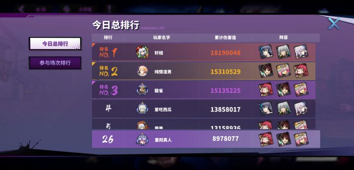 世界boss，来看看对比截图