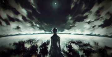 好图分享11 酷男望月图 (哈哈哈哈标题随便取了，也是一个比较有氛围的横屏壁纸，看起来超酷的高中就用了，现在给大家分享出来)