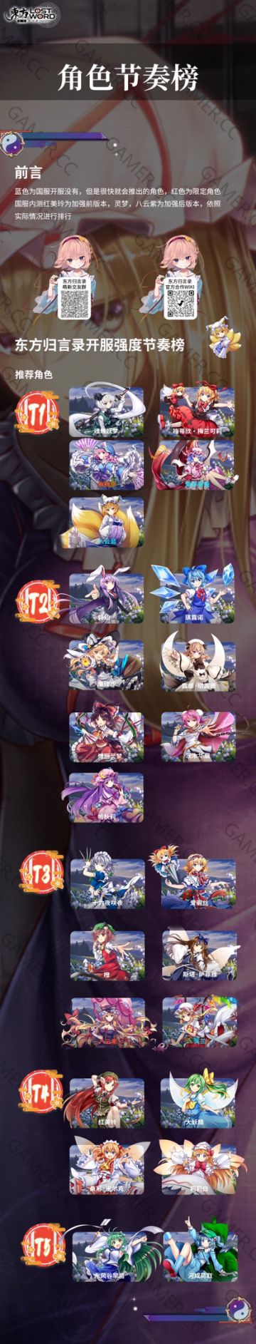 东方归言录开服强度节奏榜