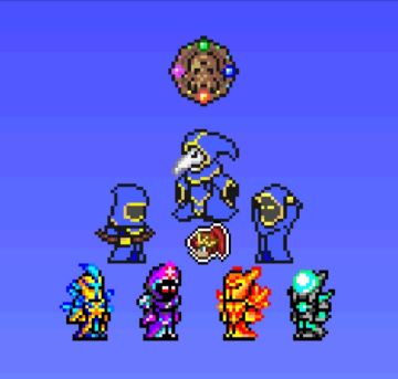 四职业毕业套+拜月教的像素画