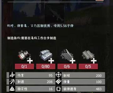 【幸存者联盟】物品图鉴-MG4机枪