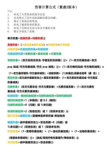 伤害计算(转自写手团班长)