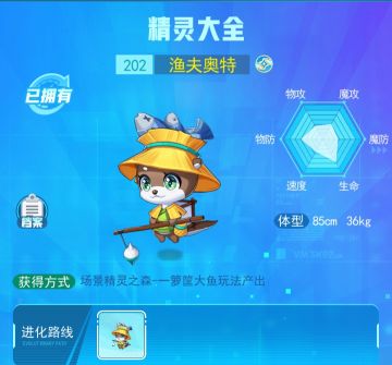 精灵图鉴--渔夫奥特