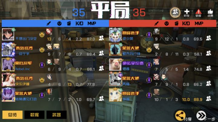 排位还有平局?截图