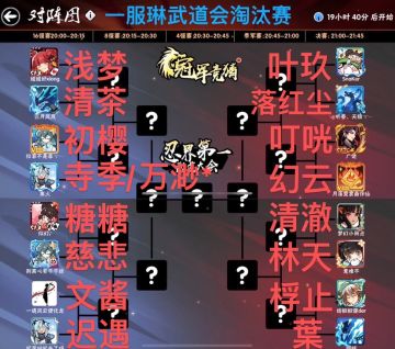 第十五届（一服）琳武道会16强运动员表（回复心仪冠军参与抽奖）