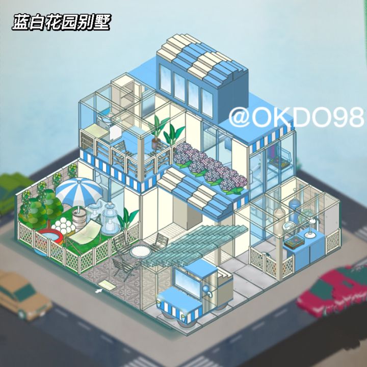 【装修】蓝白花园别墅截图