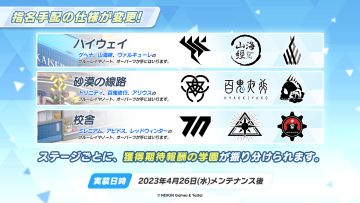 “指名手配”以及“学园交流会”规格变更