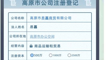 我来出一期500万开公司吧！