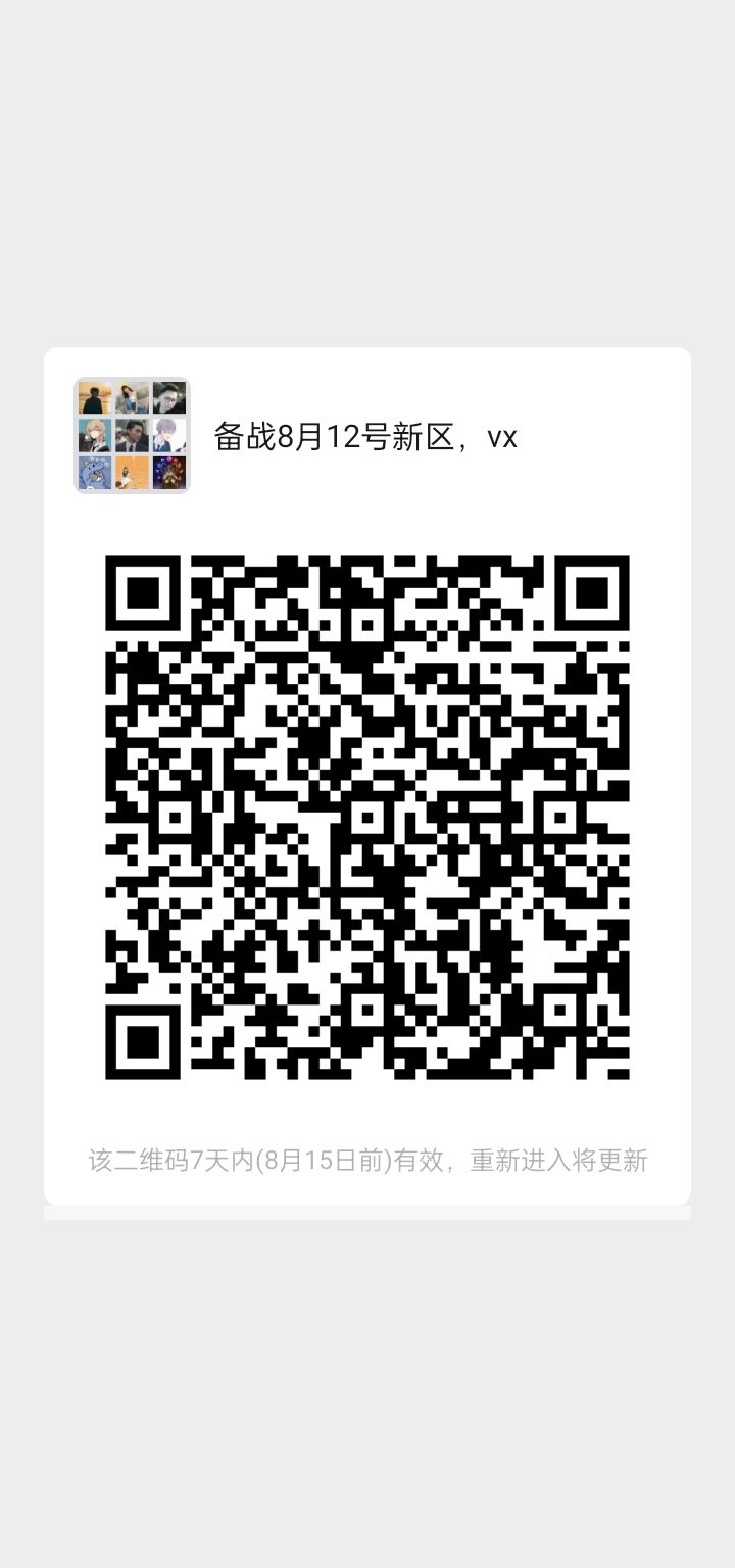 备战8月12号微信新区,聊天群!截图
