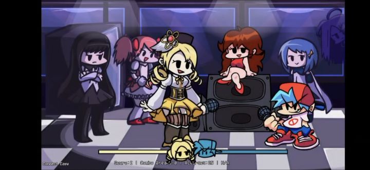 【音游FNF手机版模组】巴麻美 VS BF 简单难度（附下载）截图