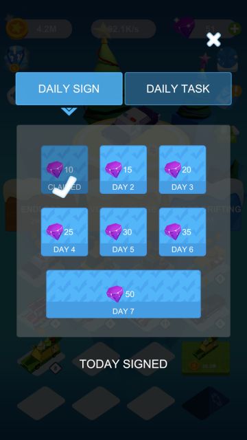 记得每日签到领取钻石奖励哦～