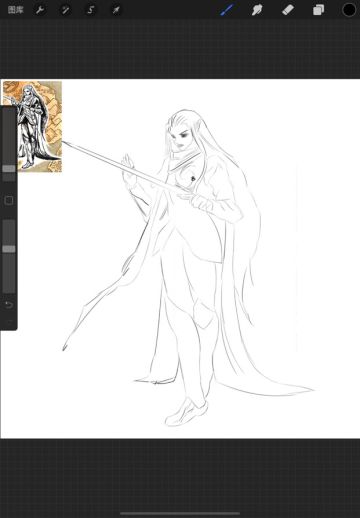 画帅气的暗精灵小姐姐！