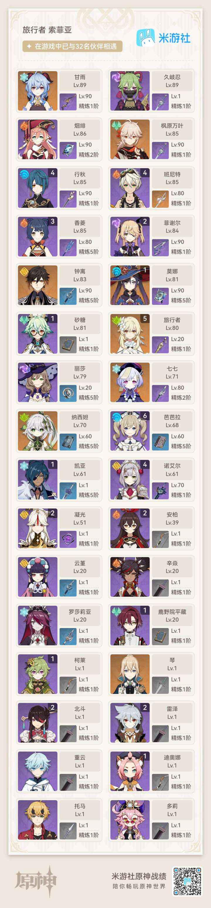 求问一下纳久行配队截图