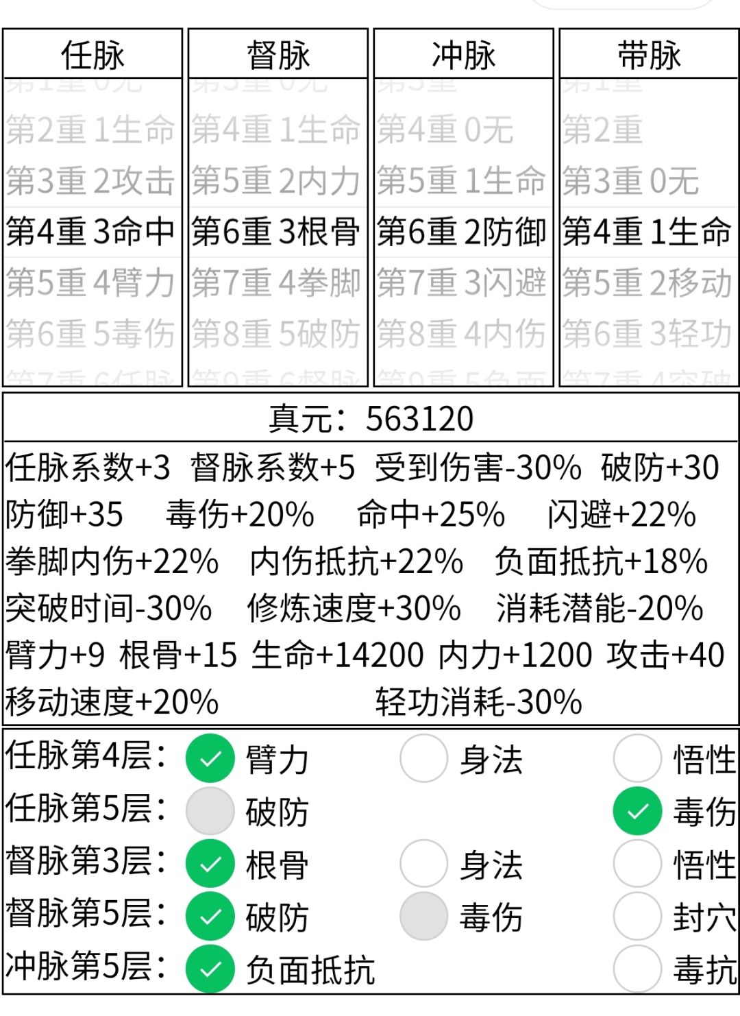 臂力刀装备推荐及经脉加点截图