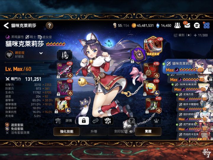 (新队伍更新记录)存个光讨伐13阴间速刷面板截图