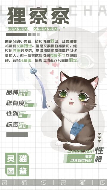 【灵猫图鉴】良★憨憨灵猫-狸察察