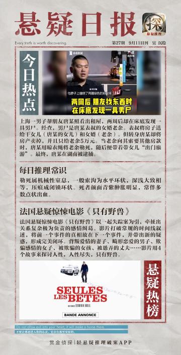 【悬疑日报】住了两周后，竟在床底发现尸体？！