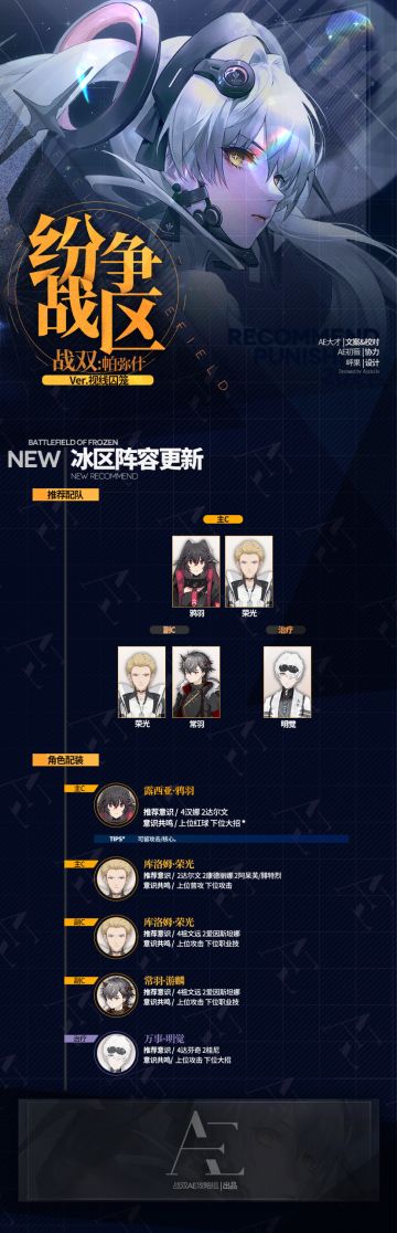 【AE攻略组】4/24更新冰队 「纷争战区配队&意识&武器攻略1.0」