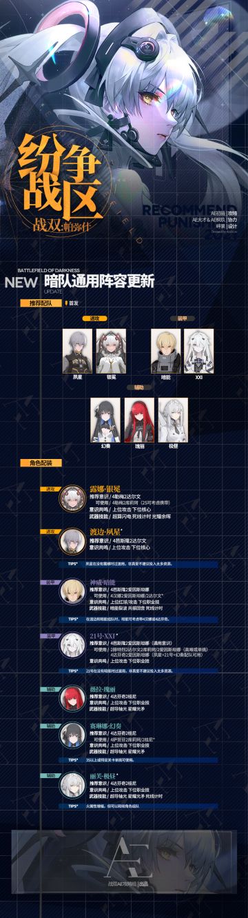 【AE攻略组】宣叙妄响版本 赛琳娜幻奏+暗队通用配队养成建议及版本常见问题Q&A