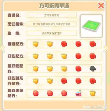 【宝可梦大探险官方最新食谱】（二）转载自网易大神-武藏姐姐