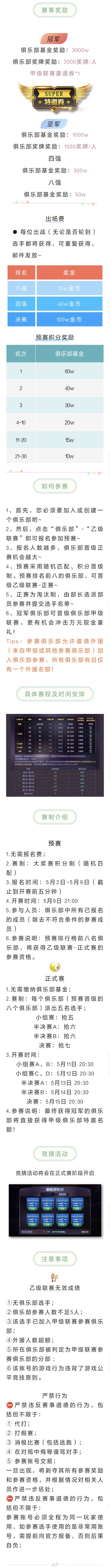 俱乐部乙级联赛细则截图