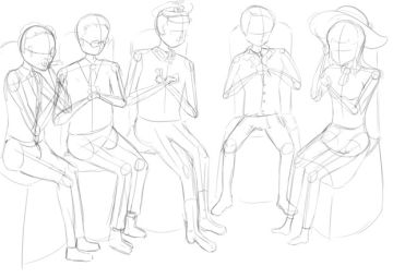 同人创作•Alternative History•灰烬战线世界线•黑十字改革政府纸牌屋（未上色）