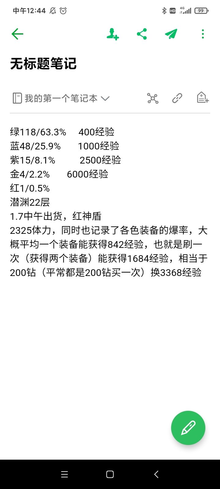潜渊22层记录(1.7-)截图