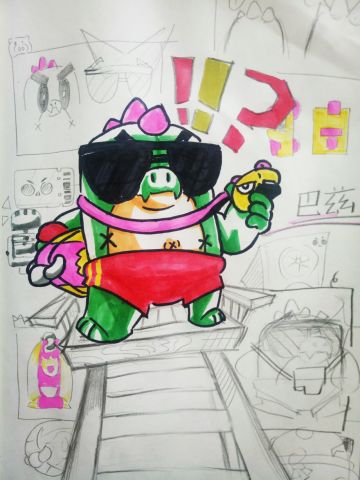 完成了，巴兹上完色了🦖✺(^O^)✺