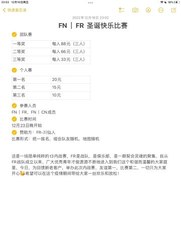 圣诞快乐杯圆满结束✨✨✨