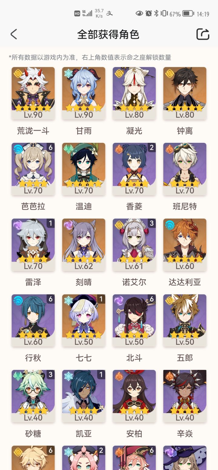 深渊配队截图