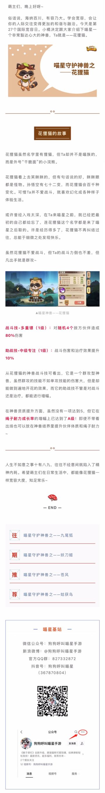 神兽故事丨想知道治疗精神内耗的良药是什么吗？花狸猫告诉你~