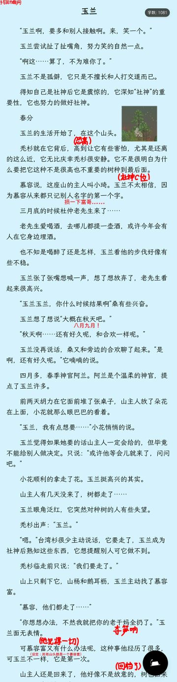 以玉兰的视角记录及邻居日常