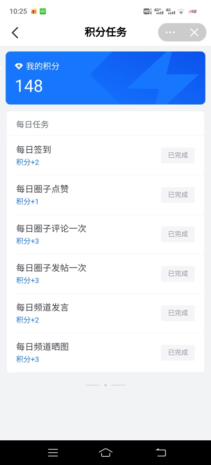福利之一:积分截图
