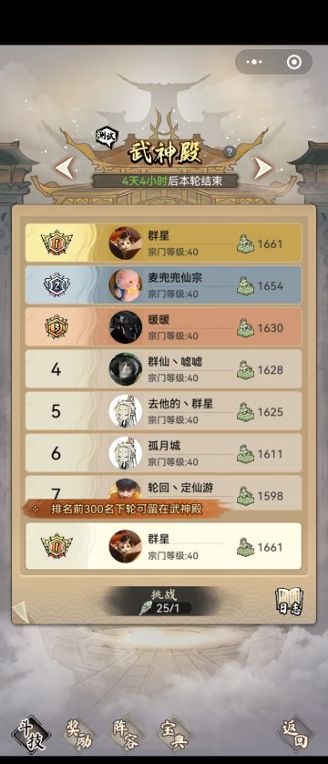 四觉武神榜节奏榜20220801更新