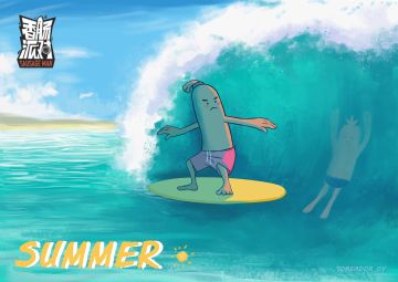 【插画】这个夏天就要过去了呀🏄‍♂️⛱🍦🏊‍♂️