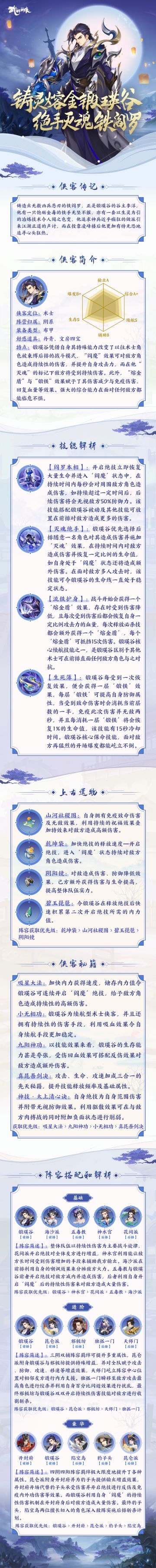 【大侠情报】铸灵熔金锻瑛谷，绝手灭魂铁阎罗