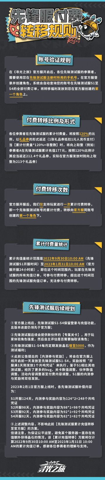 先锋服付费转移规则